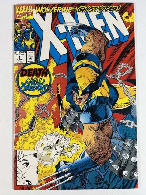 X-Men #9 (1992) Wolverine ~ Ghost Rider ~ Jim Lee ~ Marvel Comics