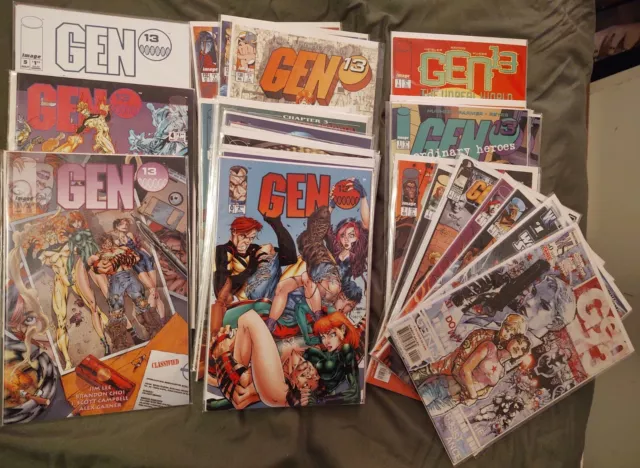 31x Comics Lot GEN 13 1990s Image vol 1+2, crossovers, limited series Campbell