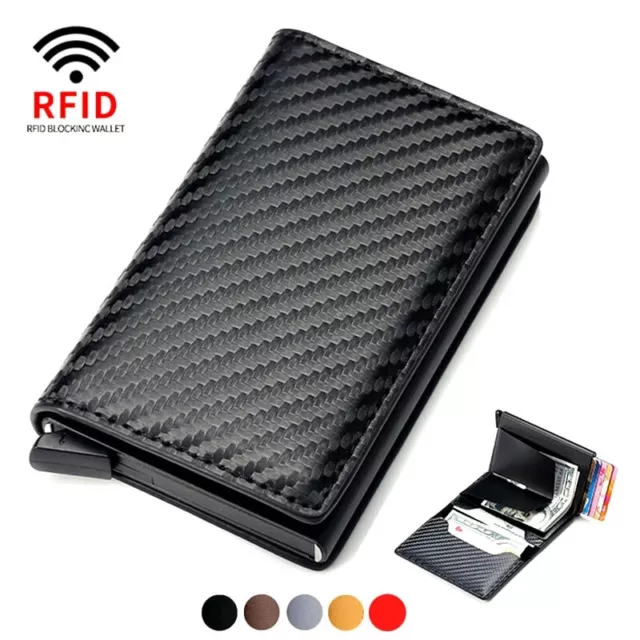 Slim Mens Wallet with Money Clip Leather RFID Blocking Bifold Credit Card Holder