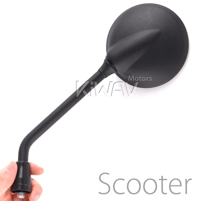 rétroviseurs moto ancier métal roundie round noir M8 pour Piaggio KYMCO PGO