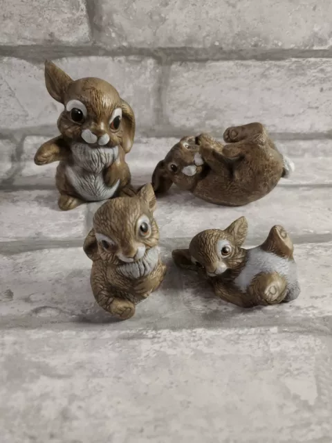 Whimsical Bunny Rabbits Woodland Fairy Garden Decor Easter