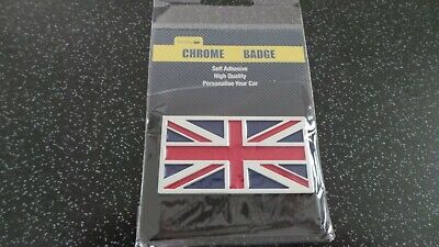 CLASSIC CARS GB UNION JACK UK FLAG 3D SELF ADHESIVE STICKER BADGE EMBLEM 70x40mm