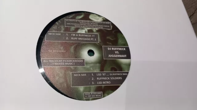 DJ Ruffneck V's Juggernaut - I'm A Ruffneck!!! Ruf047 - Gabber - Vinyl 12 3