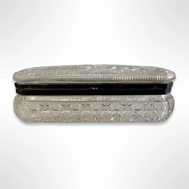 American Brilliant Period Glove Box w/ Cut Glass 2