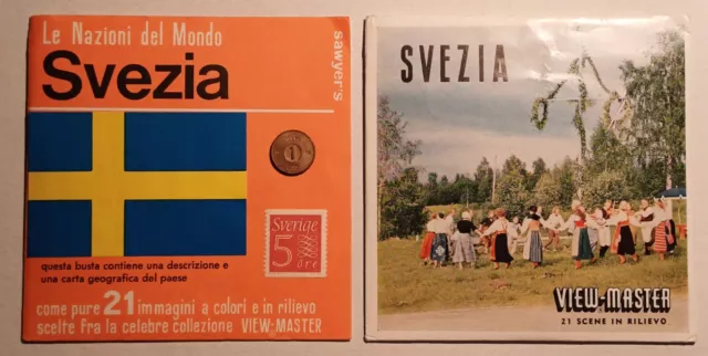 View Master Svezia  C 530 Le Nazioni Del Mondo Italiano Francobollo Moneta
