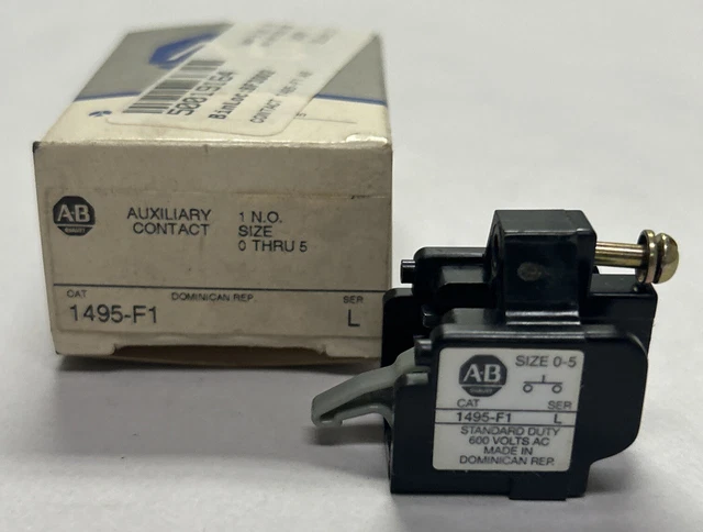 Allen Bradley,1495-F1,Ser L Auxiliary Contact New