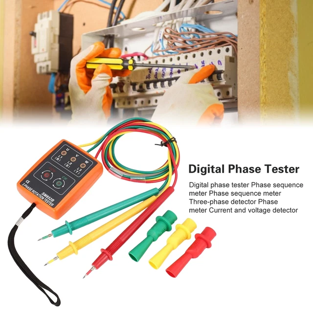 SM852B Tester di fase controllo intelligente sequenza fase misuratore sequenza 3 fasi