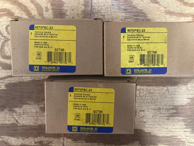 Schneider Electric 9070Fsc23 Finger Safe Terminal Kit 9070 Seres *Lot Of 3 Sets*