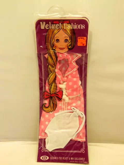 NOS VTG 1972 FASHIONS for IDEAL TOYS DOLL VELVET MIA BEACHNIK NO# 8098-6