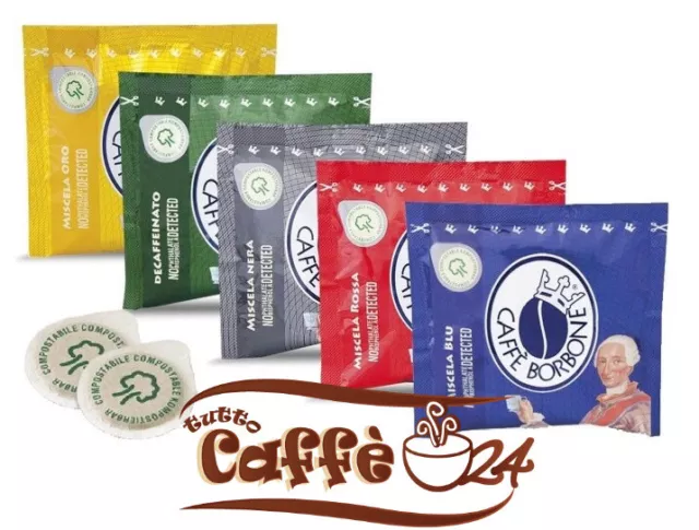 Confezione 50 150 Cialde Caffè Borbone Miscela Nera Rossa Blu Oro Dek