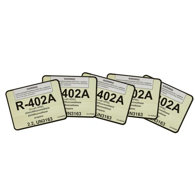 R-402A / R402A Label # 04402 , Pack of (5)