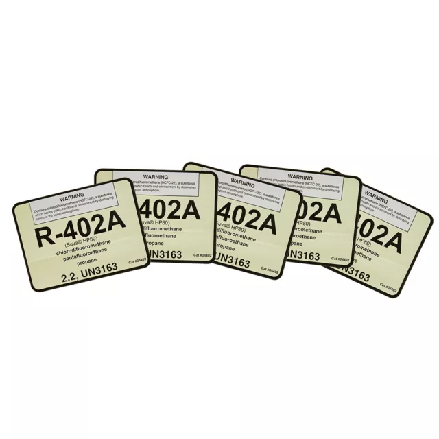 R-402A / R402A Label # 04402 , Pack of (5)