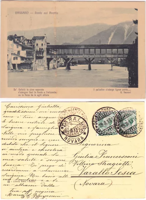 Bassano - Vicenza - Ponte Sul Brenta - Viagg. 1913 -83645-