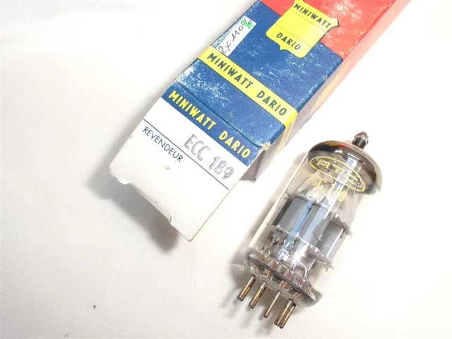 Tube électronique ECC 189 Miniwatt DARIO - Neuf Sous Blister - Made In France