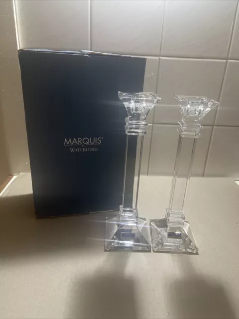 Marquis By Waterford  10” Treviso Candlestick Pair