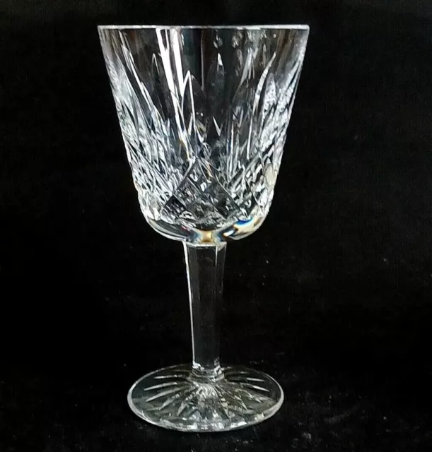 1 (One) WATERFORD LISMORE Cut Lead Crystal Claret Wine Glass-Signed