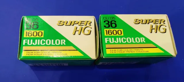 Fujicolor 1600 / 36 film Super HG lot of 2 - expired