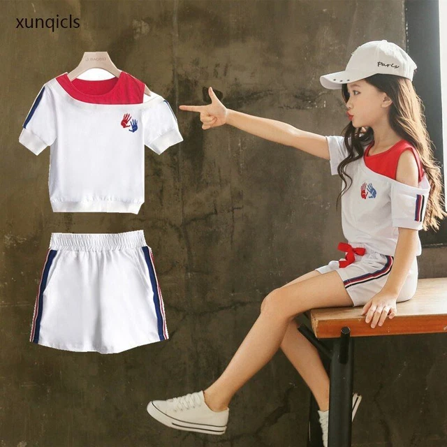 T-Shirt E Pantaloncini Cotone SPORTS Vestiti Set Per Bambini Abito
