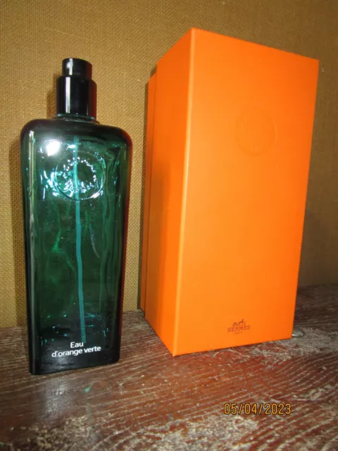 Hermès flacon d'eau de Cologne orange verte dans sa boite