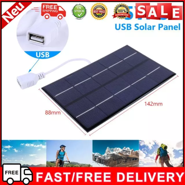 Panel solar USB para exteriores 5W 5V polisilicio + cargador solar de viaje epoxi hágalo usted mismo