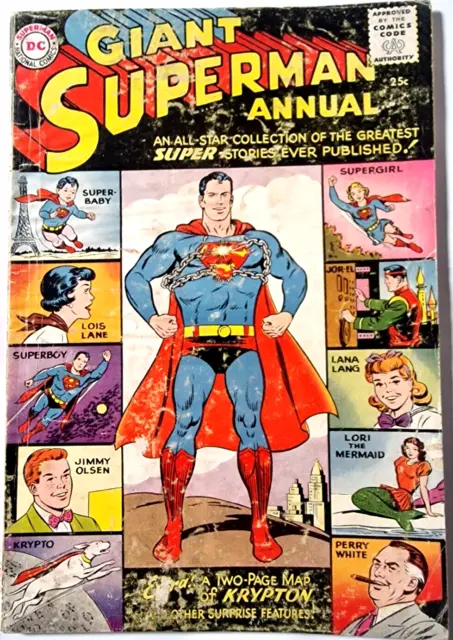 Superman 1 DC Giant Annual Silver Age 1960 1st Superman Annual