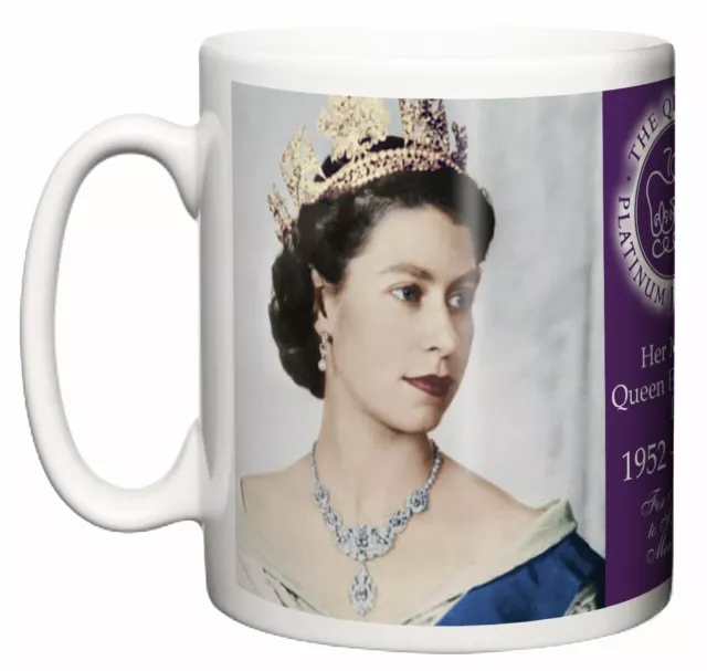 The Queen Elizabeth II Platinum Jubilee 70 yr Celebration Tea Coffee Ceramic Mug