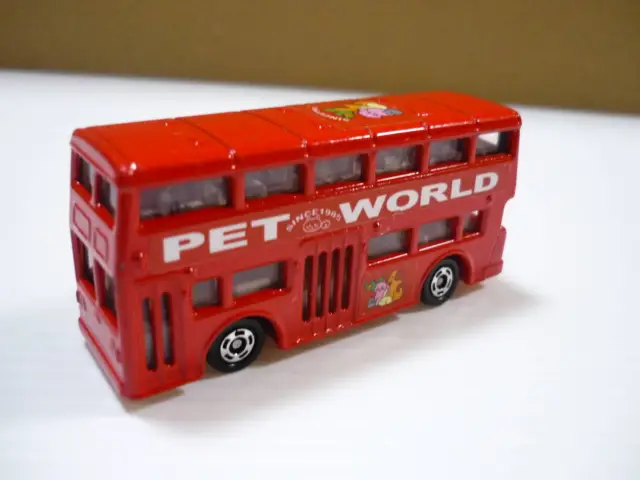 Tube 00 Mini Car 1/130 London Bus Red Pet World 1977 Tomica No.95 Takara Tomy Mi