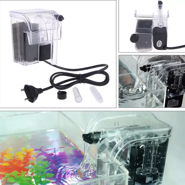 New Waterfall Hang On External Oxygen Pump Water Filter F Aquarium Fish TanZ F*