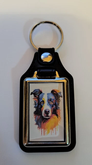 Border Collie Keyring Gift Idea