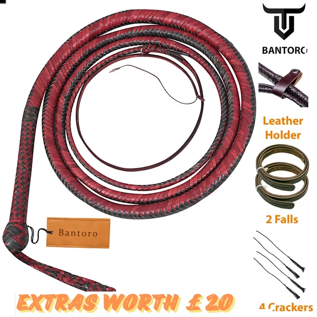 Indiana Jones Style 8, 10, 12 Pies De Largo, 12 Hebras Marrón Para