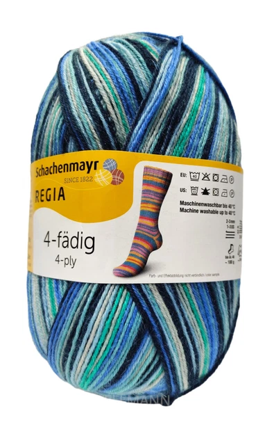 100g REGIA 4-fach Sockenwolle 03729 Wolle Stricken Schachenmayr 4-fädig