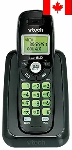 Vtech Dect 6.0 Single Handset Cordless Phone with Caller ID, Green Backlit Ke...