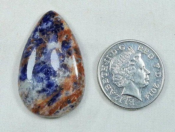 42 Cts. Natural Nice Blue Sodalite Pear Cabochon Loose Gemstone HB36-57 Q726 3