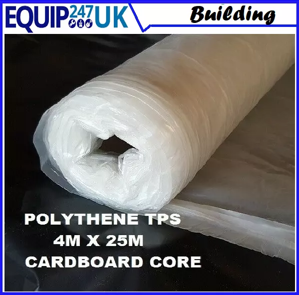 Klare Polyethylenfolie - Polyfolie - Kunststoff 4m x 25m TPS