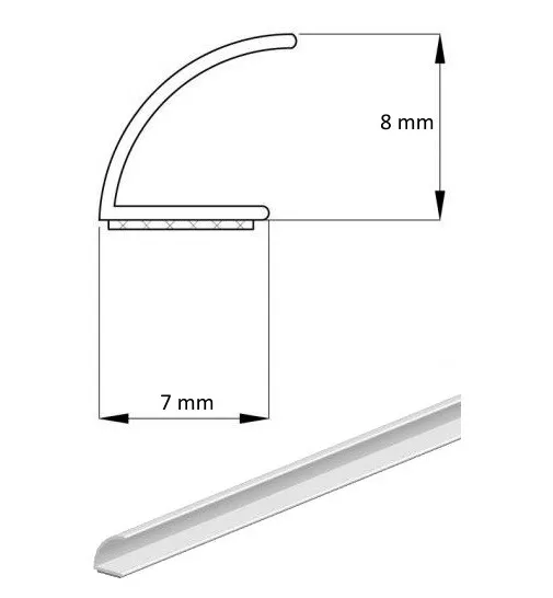 Silikon Fensterdichtung Türdichtung selbstklebend 25m SV V - Form weiß Dichtung