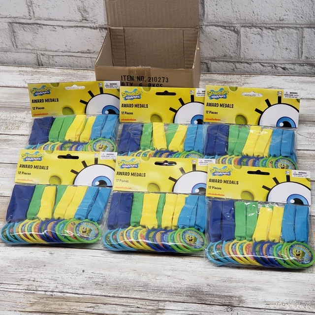 NEW 2013 SpongeBob 12X award medals per pack  Nickelodeon  X6 Packs