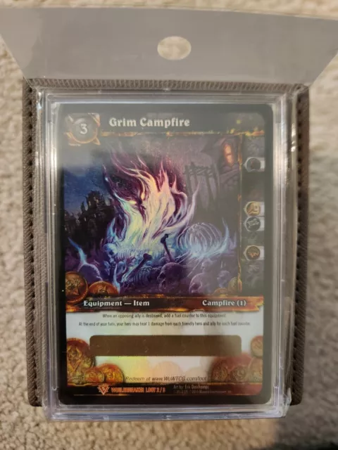 Grim Campfire WoW TCG World Of Warcraft Loot Card Unscratched
