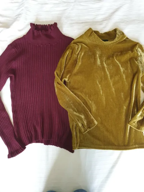 2 X Girls Tops 1 Knitted Top From Next Age 8 Years