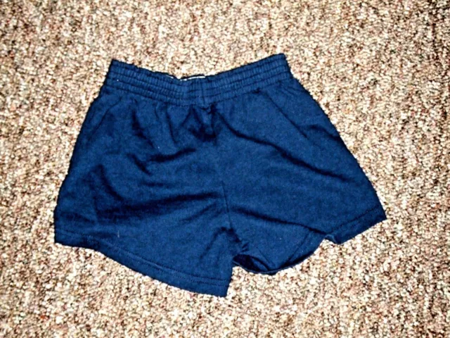 Soffe Brand Unisex Youth Size S 100% Cotton Shorts  Everyday Navy Blue 2