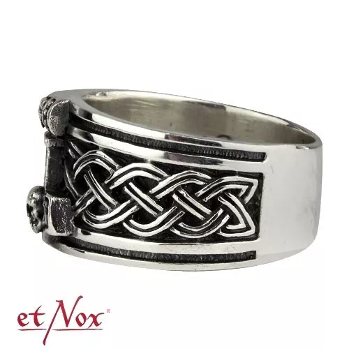 etNox Ring Thors Hammer  Edelstahl  Thorhammer Wikinger Totenkopf Herren  Männer 3