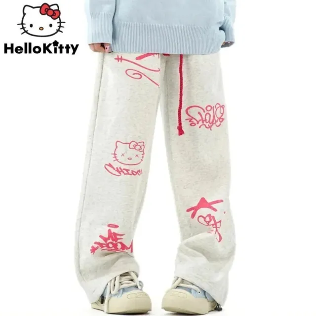 Sanrio dolci cartoni animati graffiti Hello Kitty pantaloni Y2K pantaloni sportivi anime