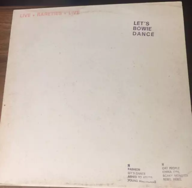 David Bowie - Let's Bowie Dance # Live Rareties # LP 33 RPM VG+/VG+