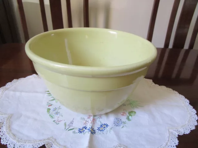 Large Vintage Yellow Fowler Ware Bowl