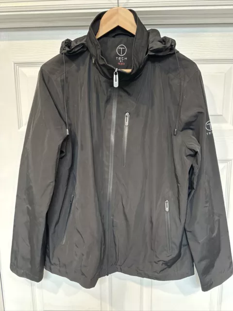 TECH BY TUMI jacket L black soft shell windbreaker long sleeve