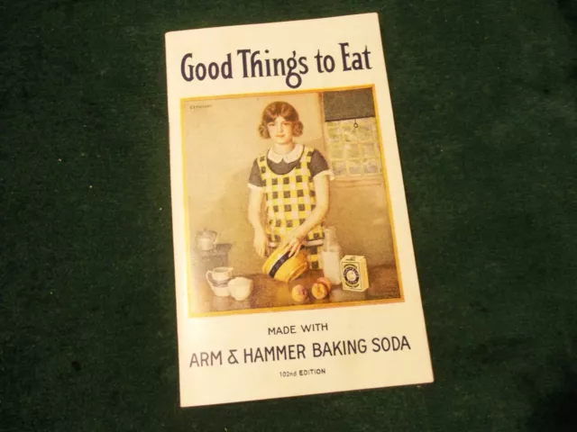 1932 ARM & HAMMER/COW BRAND Baking Soda "Good Things to Eat" Cookbook 102nd~AD30