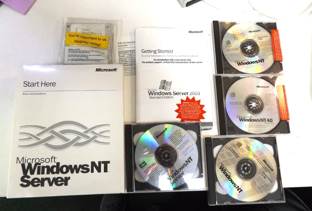 Microsoft Windows NT 4.0 Workstation – CD Di Installazione Completo Con Chiave COA E Guida – Usato OK