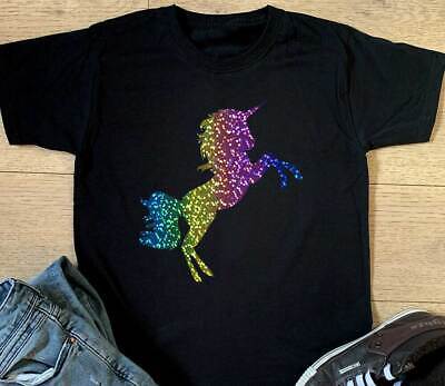 Rainbow Unicorn T Shirt Gay Pride Birthday Festival Party LGBT Sparkle Gift Top