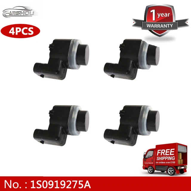 4PCS PDC Parking Bumper Sensor For Audi A4 A5 A6 A7 A8 Q3 Q5 Q7 TT VW 1S0919275A
