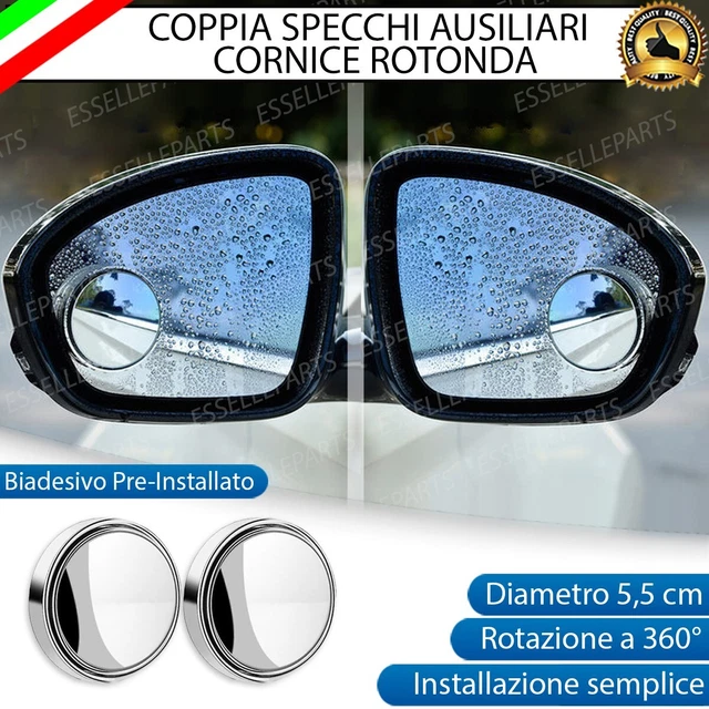 Coppia Specchietti Angolo Cieco Auto 360° – Regolabili, Universali, Con Nastro Biadesivo
