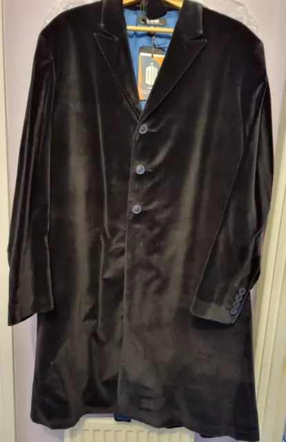 12th doctor black velvet frock coat clearance
